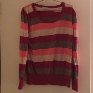 Stripped Light Weight Long Sleeve Sweater